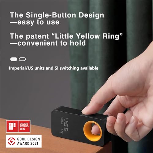 HOTO Laser Measuring Tool, Pocket-Size 98Ft Digital Laser Tape Measure ±2mm Accuracy, USB-C Rechargeable, OLED Display, Ft/M/in Unit Conversion, Real-time Data Sync, Cool Gadgets for Men & Home Use|B09156YD8P