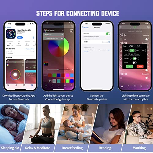 BKDRL Bluetooth Speaker Wireless Charger with Portable Small Mini Speaker,Wireless Atmosphere Lamp,Multifunctional RGB Night Light Alarm Clock & Charging Station,App Control (Black) (ZORAST-803)|B0C3QQ3T8V