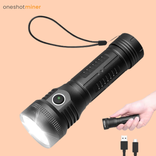 Tactical High Lumen Flashlight (6 Modes / Type-C)